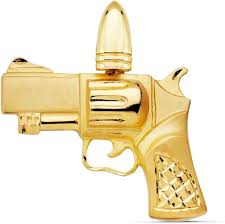 Pendentif Pistolet Sculptés Réalistes Unisexes - Un Style Audacieux