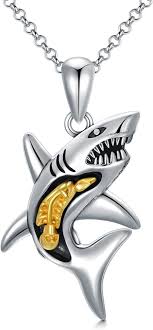 Collier Sterling HARMONY avec Pendentif requin en or