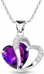 Collier Pendentif Cristaux Swarovski en Forme de Coeur