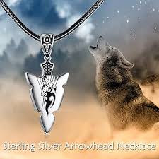 Collier Pointe Flèche en Argent | Pendentif Loup Argent