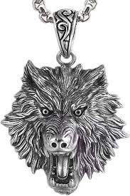 Pendentif Loup Argent - Élégance Nordique