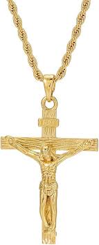 Collier Crucifix Pendentif Inoxydable Religieux - Élégance et Dévotion