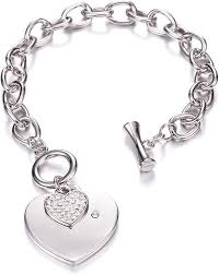 Bracelet Chaîne Pendentif Cristal PengJin en Argent - Élégance et Brillance