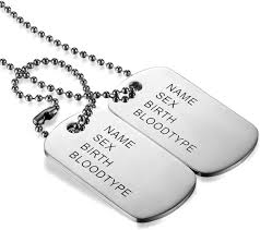 Pendentif Personnalisation Militaire Inoxydable pour Homme