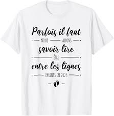 Tee Shirt Annonce Grossesse Humoristique - Un Message Joyeux