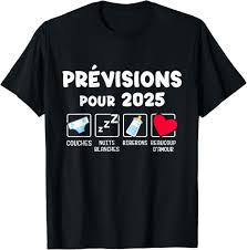 T-shirt Annonce Grossesse 2025 - L'Idéal pour les Futures Mamans