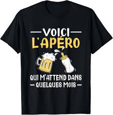 Tee Shirt Annonce Grossesse Originale Apéro - Un Must-Have pour Futurs Parents