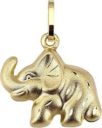 Pendentif Éléphant Unisexe en Carats - Élégance et Symbolisme