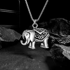 Pendentif Élégant Éléphant pour Adolescents en Inoxydable