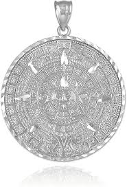 Pendentif Calendrier Azteque en Argent Sterling 925