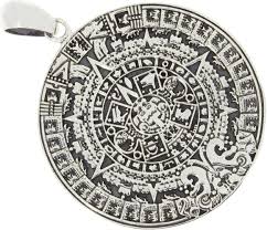 Pendentif Calendrier Azteque en Argent Sterling - Élégance et Culture