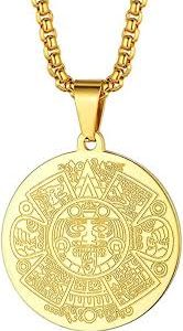 Collier Pendentif Calendrier Amulette Inoxydable – Élégance et Symbolisme