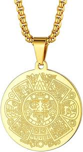 Collier Pendentif Calendrier Amulette Inoxydable – Élégance et Symbolisme