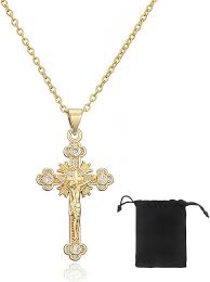 Collier Pendentif Chrétienne Hypoallergénique Plaquée - Élégance et Spiritualité