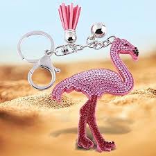 Porte Clés Flamant Pendentif Cristal : Élégance et Originalité