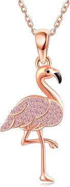 Pendentif Flamant Rose URONE - Élégance et Tendresse