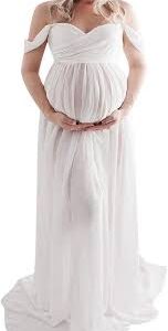 Robe Cérémonie Maternité en Mousseline - Élégance et Confort