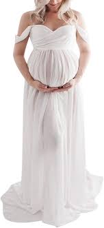 Robe Cérémonie Maternité en Mousseline - Élégance et Confort