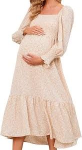 Robe de Cérémonie de Maternité Confortable pour Shooting Grossesse