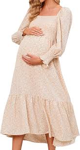 Robe de Cérémonie de Maternité Confortable pour Shooting Grossesse