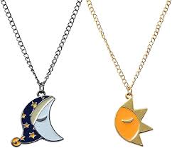 Collier Pendentif Patchwork Soy Luna Lune et Soleil