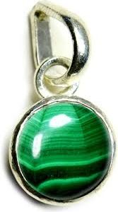 Pendentif Malachite Véritable en Argent Sterling - Élégance Naturelle