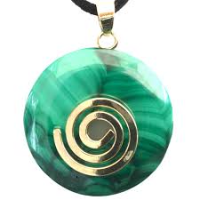Pendentif Malachite Véritable Steinfixx® - Élégance Naturelle