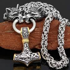 Pendentif Talisman Inoxydable Silver 60cm - Thor Pendentif