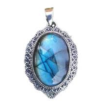 Pendentif Véritable Labradorite Incroyable Artisanaux - Éclat et Mystère