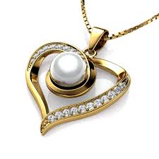 Collier en Perles avec Pendentif en Cristaux pour Femme