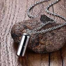 Pendentif Capsule D'urgence en Acier Inoxydable - Élégance et Symbole de Maternité