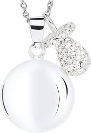 Pendentif Tétine Cristaux Blancs - Élégance et Douceur pour Mamans