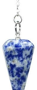 Pendentif en Sodalite - Cristaux Naturelle Divination Pointues Pochette