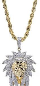 Collier Pendentif Indienne Amérindienne Guerrier - Élégance et Force pour l'Homme
