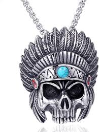 Pendentif Indien Collier Inoxydable Gothique pour Homme