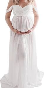 Robe Maternité Mousseline Maxi pour Shooting Photo