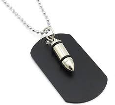 Pendentif Homme Balle - Élégance Militaire pour Tous