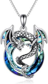 Collier Dragon Pour Femme en Argent Sterling - Élégance et Mystique