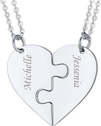Pendentif Coeur Personnalisable U7 en Acier Inoxydable