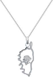 Pendentif Carte Corse en Argent - Élégance et Originalité
