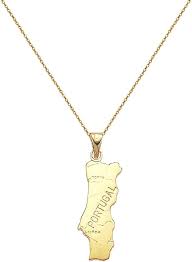 Pendentif Portugal Plaqué Carats Chaîne - Élégance et Style