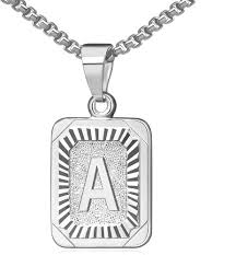 Pendentif Initiale Acier Inoxydable - Élégance Personnalisée