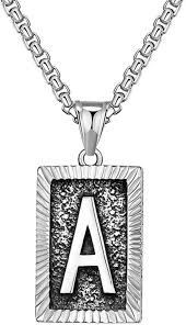 Pendentif Initiale en Acier Inoxydable Majuscule - Élégance Personnalisée