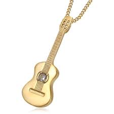 Pendentif Guitare Brillant - Élégance Musicale