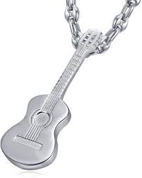 Pendentif Guitare en Inoxydable - Élégance et Passion