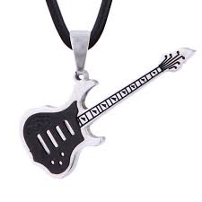 Pendentif Guitare Électrique en Inoxydable - Un Bijou Unique pour les Passionnés de Musique