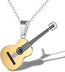 Pendentif Guitare Classique QIANDI - Un Bijou Créatif pour les Amoureux de la Musique