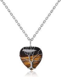 Pendentif Précieuses Enveloppé Classique en Œil de Tigre