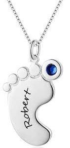 Collier Personnalisé Pendentif Naissance pour un Souvenir Éternel