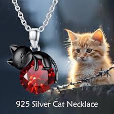 Pendentif Chat en Argent Sterling Vadmans - La Naissance Élégante